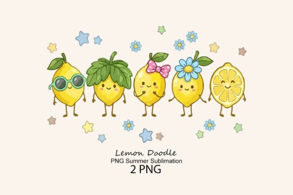 Download Lemon Doodle PNG Summer Sublimation - Summer Collection