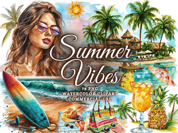 Download Summer Clipart - Summer Sublimation Png - Summer Collection