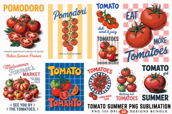 Download Tomato Summer Sublimation Designs Bundle - Bundle Collection