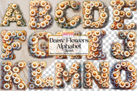 Download 52 Daisy Flowers Alphabet Spring Bundle - Bundle Collection