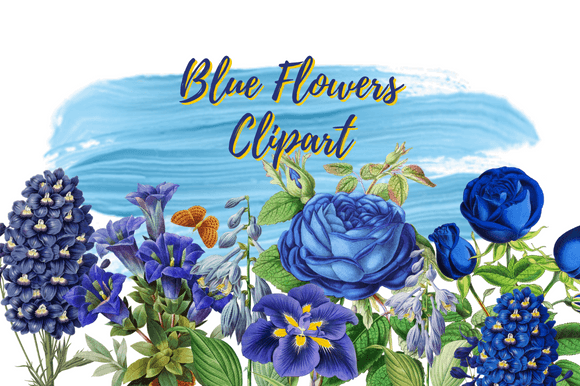 Download Blue Flowers Clipart - Blue flowers clipart Collection