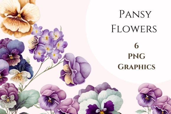 Download Pansy Flower Watercolor Bundle. - Bundle Collection