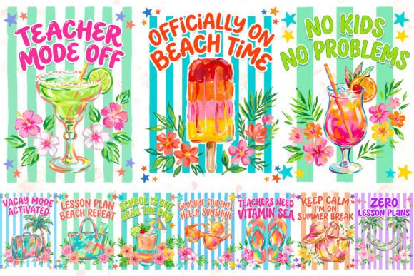Download Teacher Summer Sublimation PNG Bundle - Bundle Collection