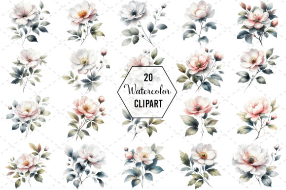 Download SpringBloom Watercolor Flower Art Bundle - Bundle Collection