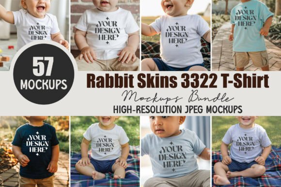 Download Rabbit Skins 3322 T-Shirt Mockup Bundle - Bundle Collection