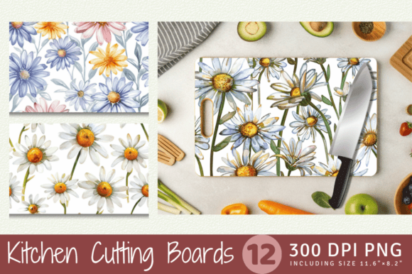Download Watercolor Daisy Flower Cutting Boards S - Premium Resources