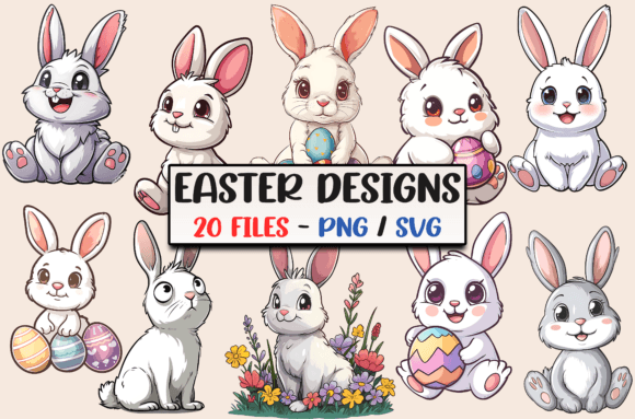 Download Cute Easter Sublimation Bundle SVG PNG - Bundle Collection