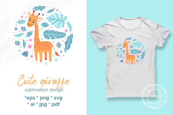 Download Cute Giraffe PNG Sublimation Design - Cute giraffe png Collection