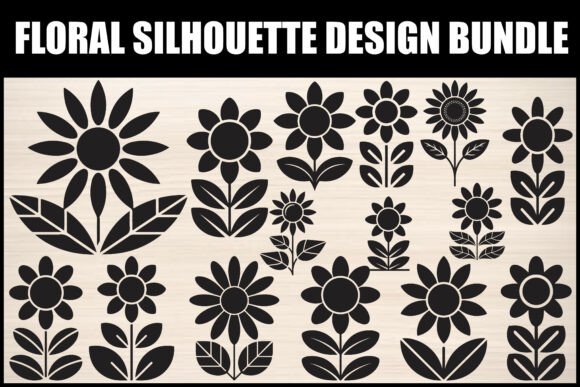 Download Floral Silhouette Design Bundle - Bundle Collection