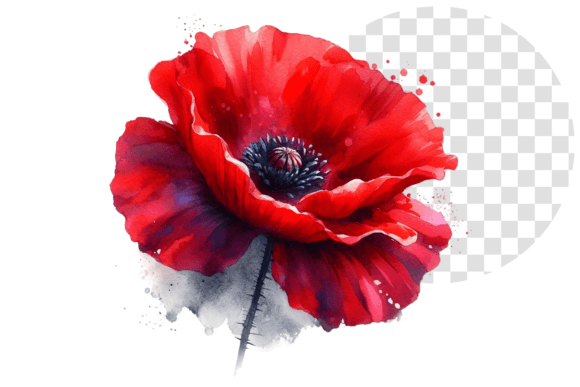 Download Poppify Watercolor Red Poppy Clipart - Premium Bundle
