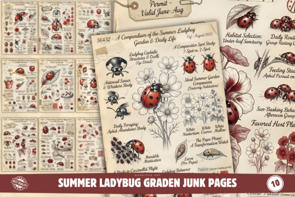 Download Summer Ladybug Graden Junk Pages - Summer Collection