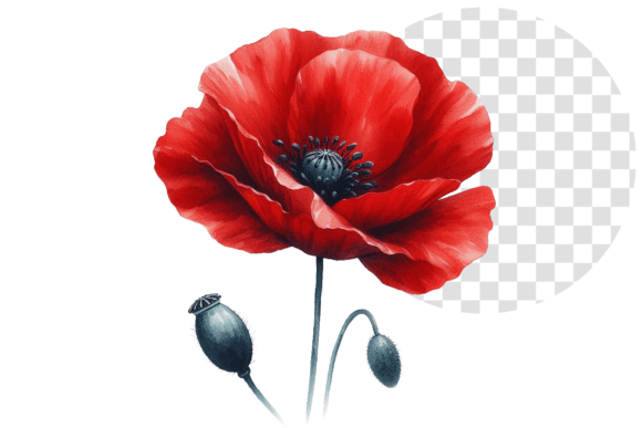 Download Poppify Watercolor Red Poppy Clipart - Red poppy clipart Collection