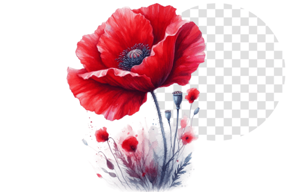 Download Poppify Watercolor Red Poppy Clipart - Red poppy clipart Collection