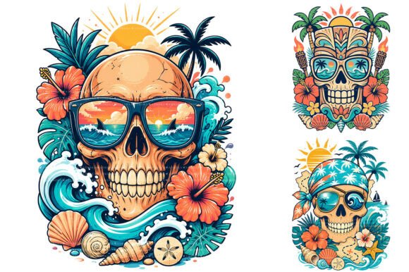 Download Tropical Skull Summer Sublimation PNG - Summer Collection