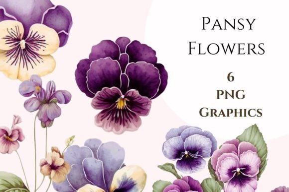 Download Pansy Flower Sublimation Bundle - Set 2. - Bundle Collection