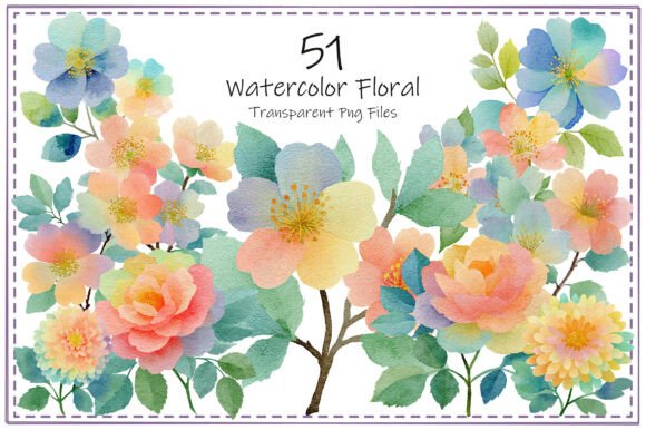 Download Watercolor Floral Clipart Bundle - Bundle Collection