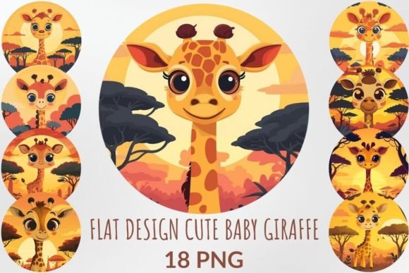 Download Cute Baby Giraffe Sublimation Bundle - Bundle Collection