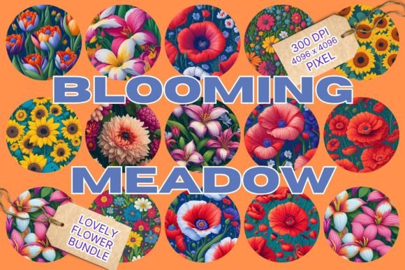 Download Vibrant Petals Abound in Serene Meadow - Vibrant petals Collection