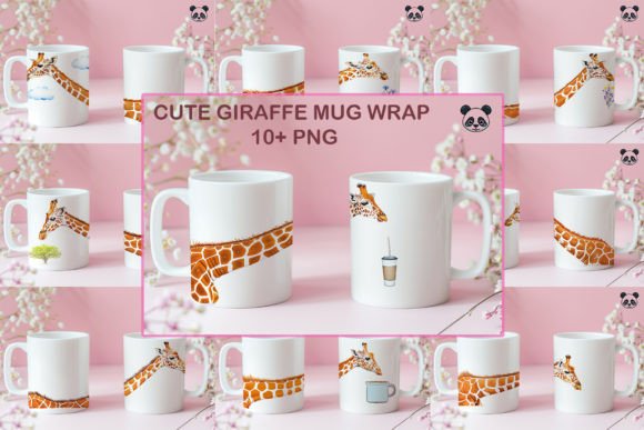Download Cute Giraffe Mug Wrap Sublimation Bundle - Premium Resources